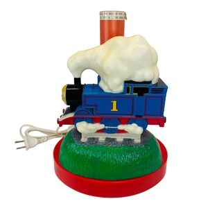 Vintage Thomas the Tank Engine Lamp 1992 Britt Allcroft Train Blue Plastic 90s